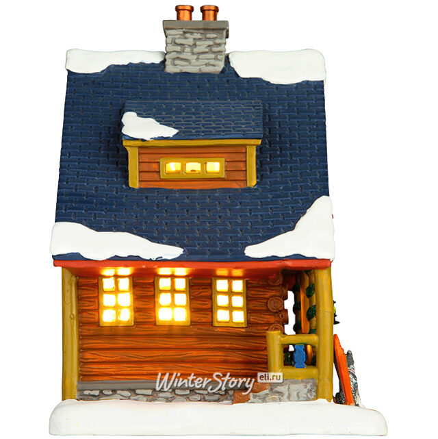 Рождественское шале Паркеров, 18*19 см, подсветка, батарейки Lemax