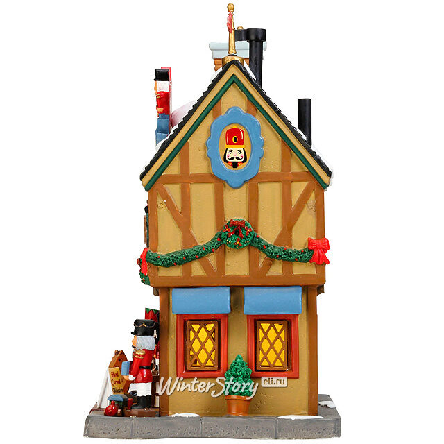 Магазин деревянных игрушек Щелкунчик, 22*19 см, подсветка, батарейки Lemax