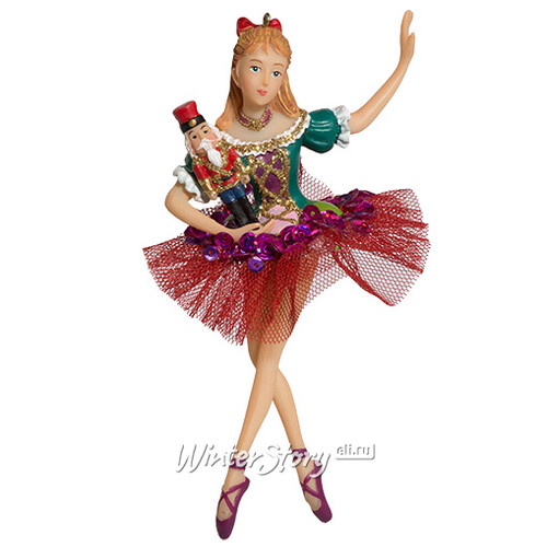 Елочная игрушка Балерина Мари с Щелкунчиком 14 см, подвеска Holiday Classics
