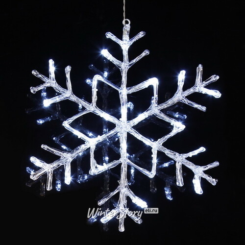 Светодиодная снежинка Antarctica 40 см, 24 холодных белых LED ламп, IP44 Star Trading
