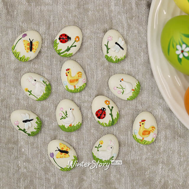 Пасхальные Яйца на липучке 3 см, 12 шт Breitner