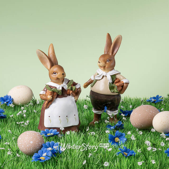 Набор декоративных фигурок Кролики - Мистер и Миссис Хофманн 20 см, 2 шт Breitner