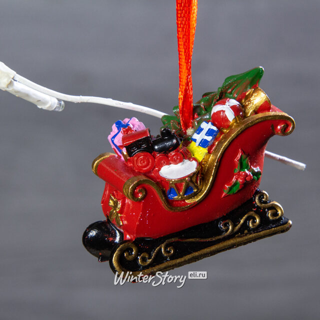 Ёлочная игрушка Сани с гостинцами 5 см, подвеска Breitner (Брайтнер)