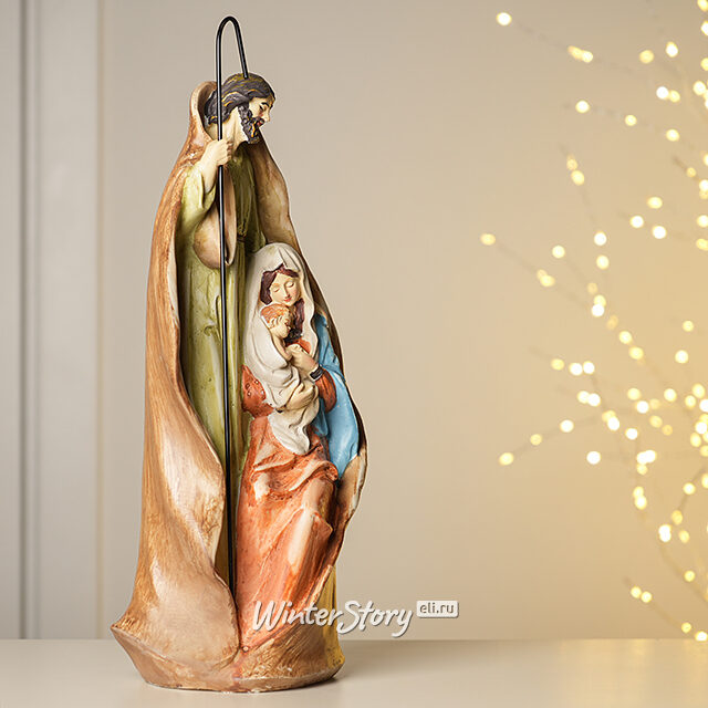 Рождественская фигура Иосиф, Мария и младенец Иисус 35 см Kaemingk