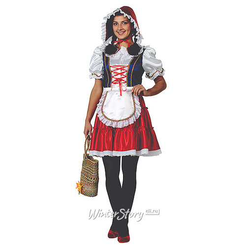 Карнавальный костюм для взрослых Красная Шапочка, 44 размер Батик