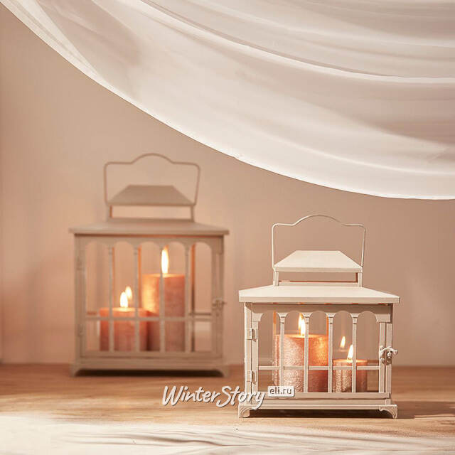 Набор подсвечников-фонарей Temptation 35-47 см кремовый, 2 шт EDG