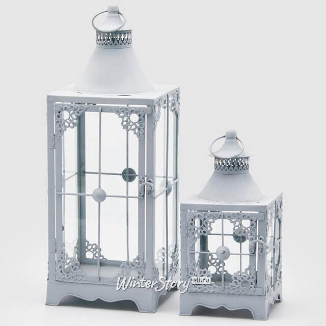 Набор подсвечников-фонарей Daydreams 30-54 см светло-серый, 2 шт EDG