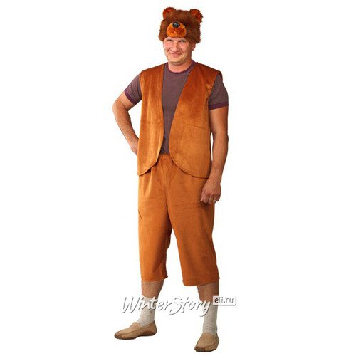 Карнавальный костюм для взрослых Медведь, 52-54 размер Батик