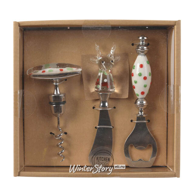 Набор для сервировки Jolly Deer: штопор, открывалка, нож для масла, 11-15 см Kaemingk