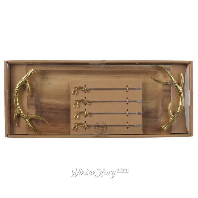 Набор для сервировки закусок Тронхейм: Gold 33 см Kaemingk