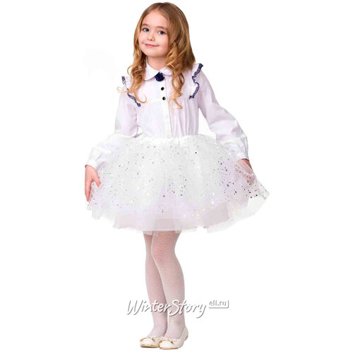 Детская юбка-пачка Воздушная белая, рост 110-122 см Батик
