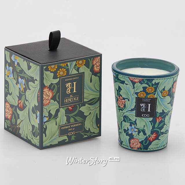 Ароматическая свеча в стакане The Heritage: Цитрус и Вербена 12 см, 40 часов горения EDG