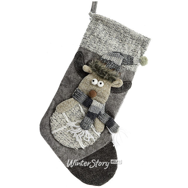 Новогодний носок Кантри - Олень 47 см Kaemingk