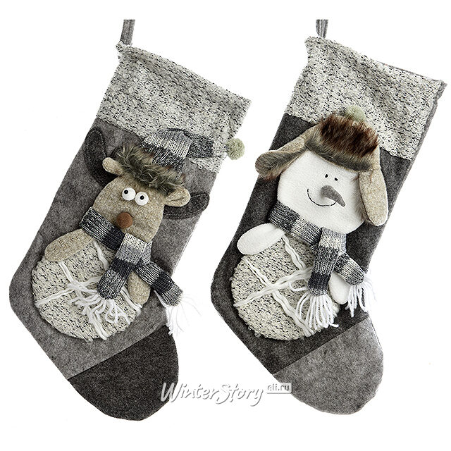 Новогодний носок Кантри - Олень 47 см Kaemingk