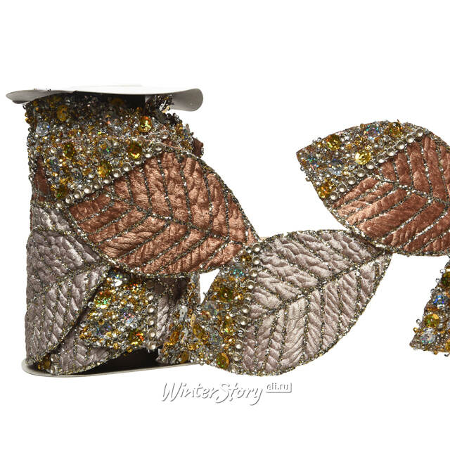 Декоративная фигурная лента Бронзовые Листья 275*13 см Kaemingk (Кейминг)