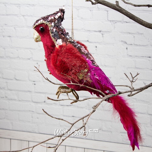 Декоративная фигура Попугай Carnavalle Ruby 34 см Kaemingk