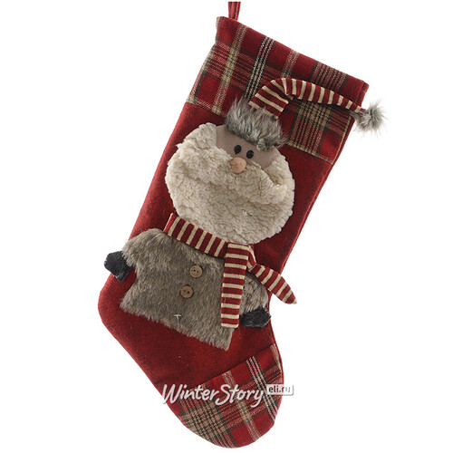 Носок для подарков Рождественский эксклюзив Санта, 50 см Kaemingk