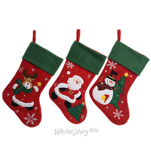 Рождественский носок Зимнее Чудо - Санта 40 см Kaemingk