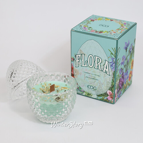 Ароматическая свеча Flora - Fig&Gardenia 12 см, 20 часов горения EDG