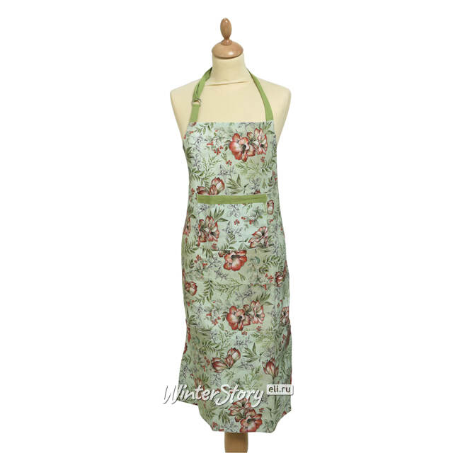 Кухонный фартук Праздничный Букет 90*60 см мятный Kaemingk