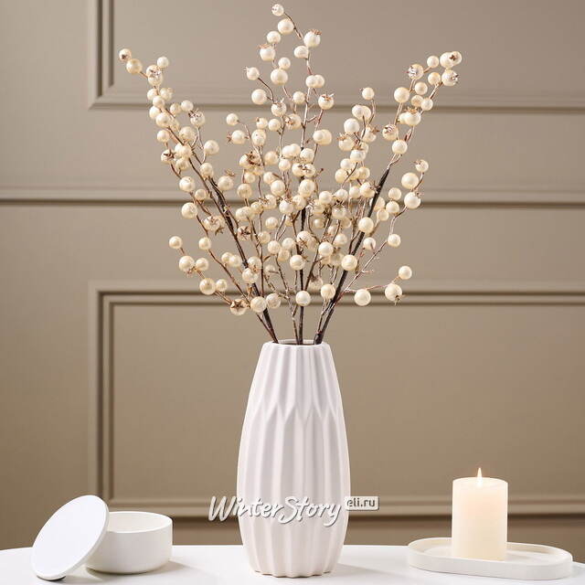 Декоративная ветка с ягодами Pearl Berries 60 см Kaemingk