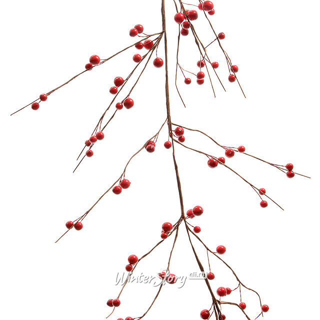 Гирлянда с красными ягодами 110 см Kaemingk