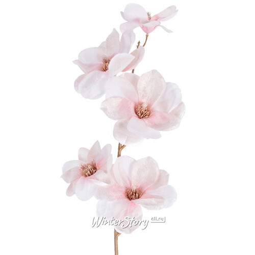 Декоративная ветка Магнолия Романтик 98 см жемчужно-розовая Kaemingk