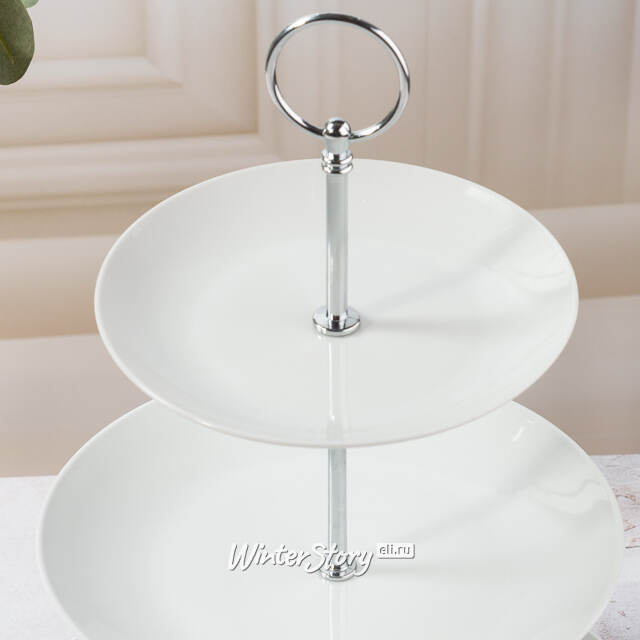 Этажерка для фруктов Гримальди трехъярусная 36 см, фарфор Koopman