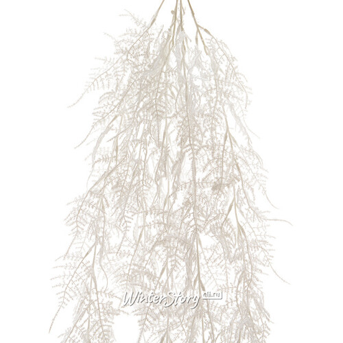 Декоративная ветка-лиана Аспарагус белая 110 см Kaemingk