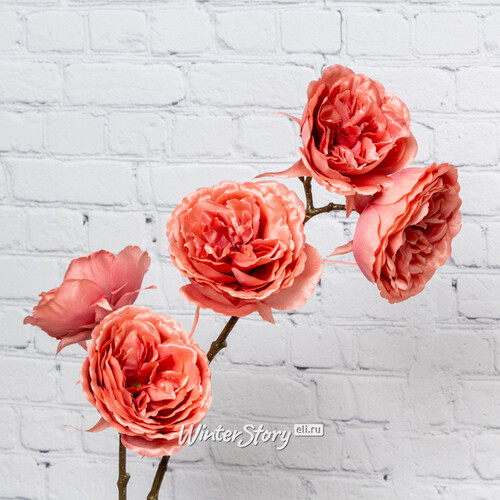 Искусственная Роза Шёлковое Сияние 58 см розовая Kaemingk