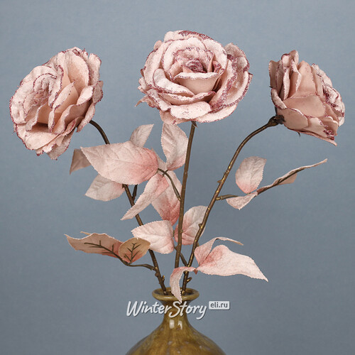 Искусственная роза Аурелия 60 см розовый бутон Kaemingk