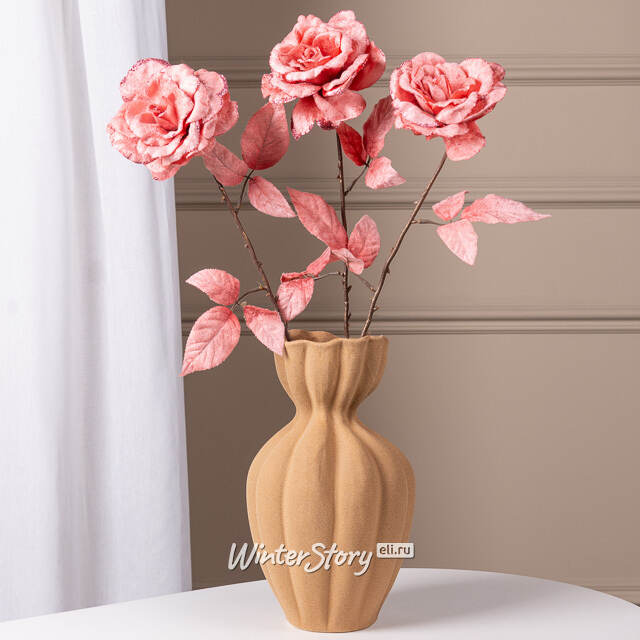 Искусственная роза Аурелия 60 см розовый бархат Kaemingk