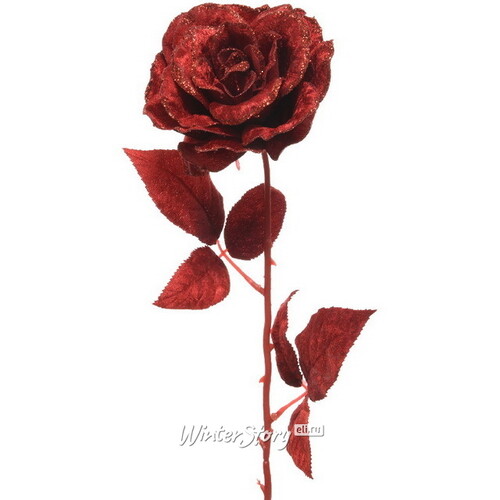 Искусственная роза Аурелия 60 см бордовая Kaemingk