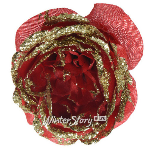Роза Красный Ализарин 11 см, клипса Kaemingk