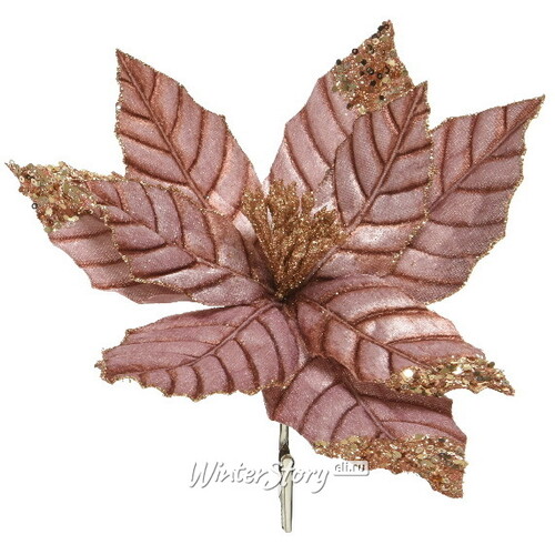 Искусственный цветок Jaralla 27 см пепельно-розовый, клипса Kaemingk