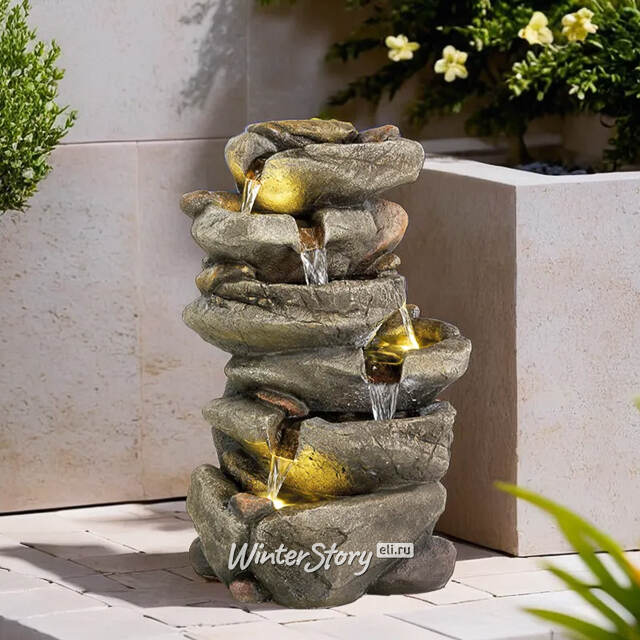 Декоративный фонтан Уотерфорд 51 см с LED подсветкой Winter Deco