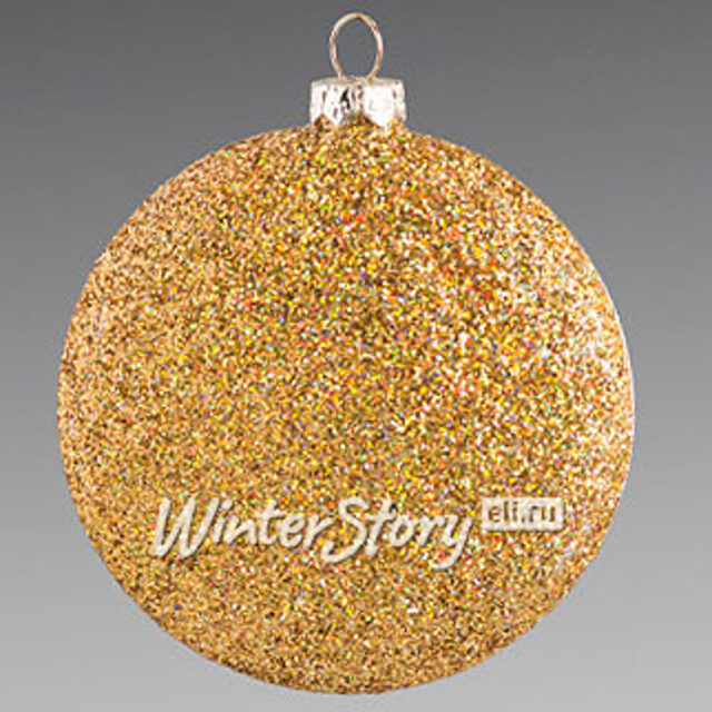 Стеклянная елочная игрушка-медальон Богоматерь с Младенцем 8 см, серебристый фон, подвеска Holiday Classics