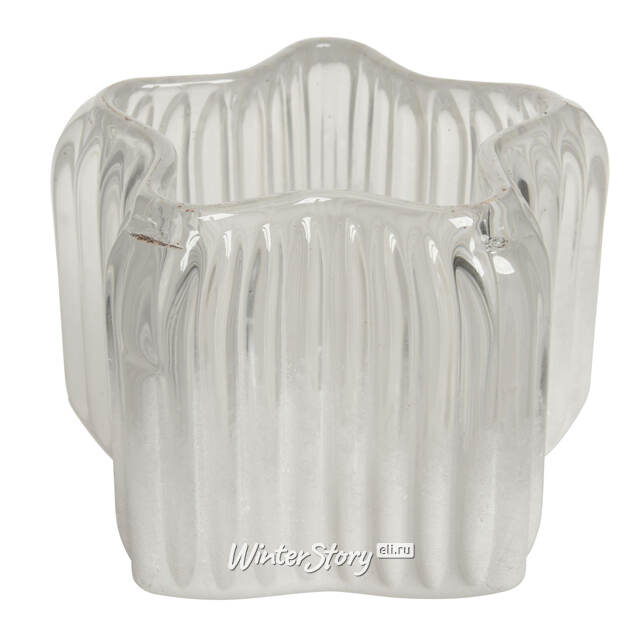 Стеклянный подсвечник Frosty Star 8 см Kaemingk