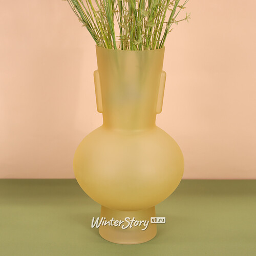 Стеклянная ваза Soeira Gold 32 см Kaemingk