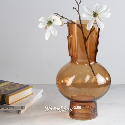 Стеклянная ваза Soeira Amber 32 см Kaemingk