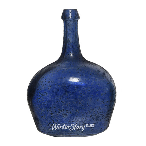 Декоративная бутылка Корфу 26 см синяя, стекло Kaemingk