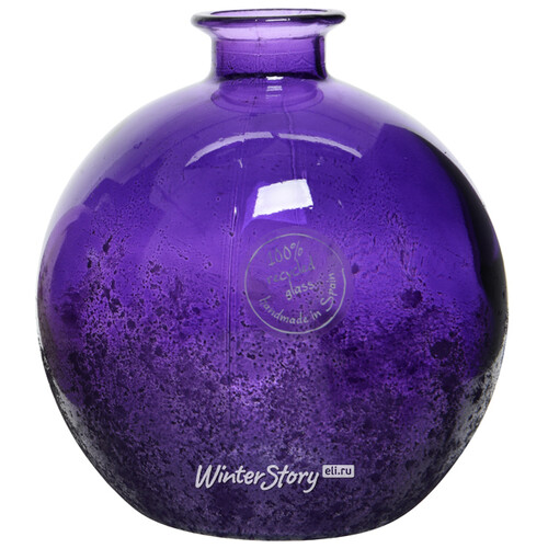Декоративная ваза Эстер 18*16 см пурпурный шелк, стекло Kaemingk
