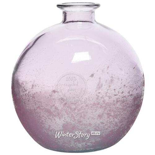 Декоративная ваза Эстер 18*16 см розовая, стекло Kaemingk