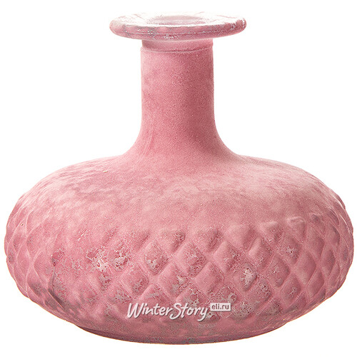 Декоративная бутылка Сильвия 12*14 см розовая Kaemingk