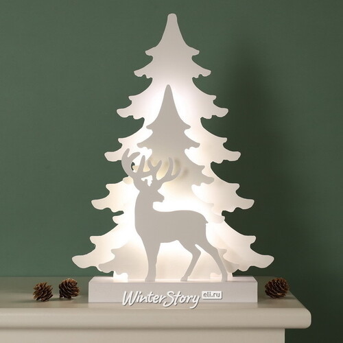 Новогодний светильник Magically Wood: Волшебный олень 41 см, 15 теплых белых LED ламп, на батарейках Star Trading
