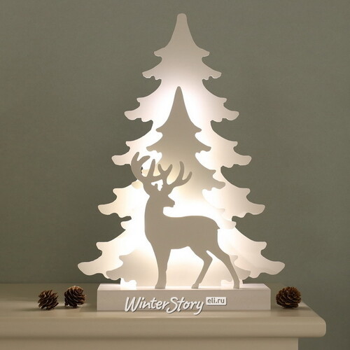 Новогодний светильник Magically Wood: Волшебный олень 41 см, 15 теплых белых LED ламп, на батарейках Star Trading