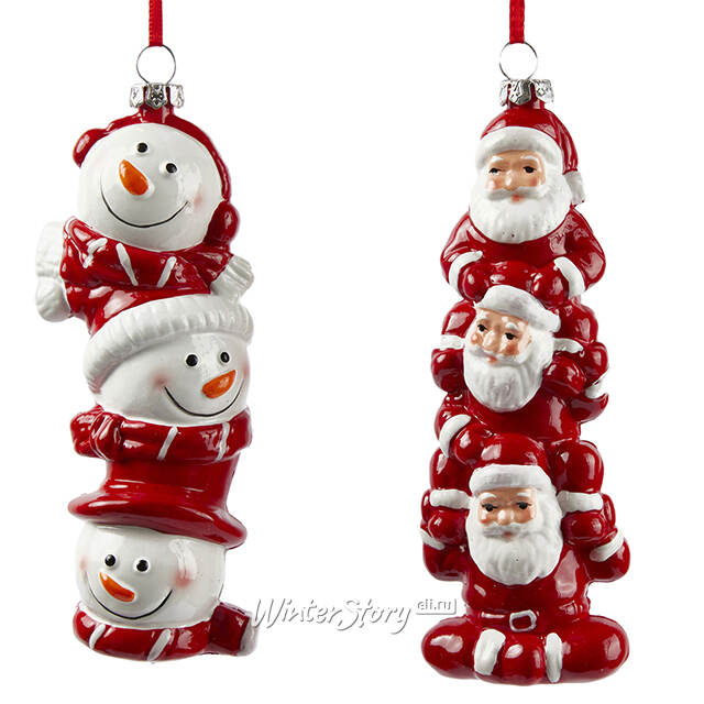 Елочная игрушка Снеговички - Lastinham Pyramid 15 см EDG