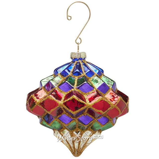 Стеклянная елочная игрушка A Bright Universe - Ромб 15 см EDG