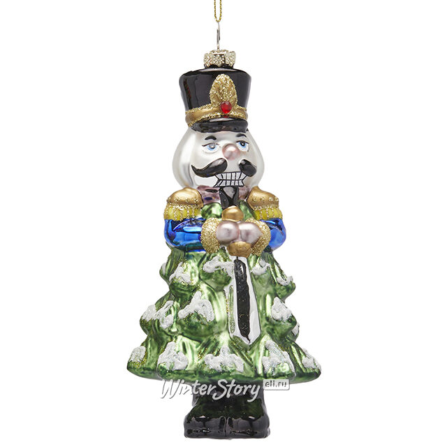 Стеклянная елочная игрушка Щелкунчик Дерек - Carnival 17 см, подвеска EDG