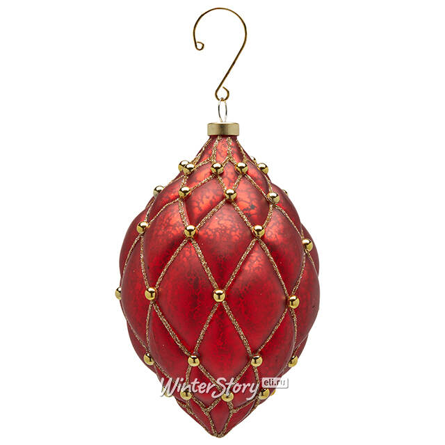 Елочные игрушки Opera Reale 15 см красные, 4 шт EDG